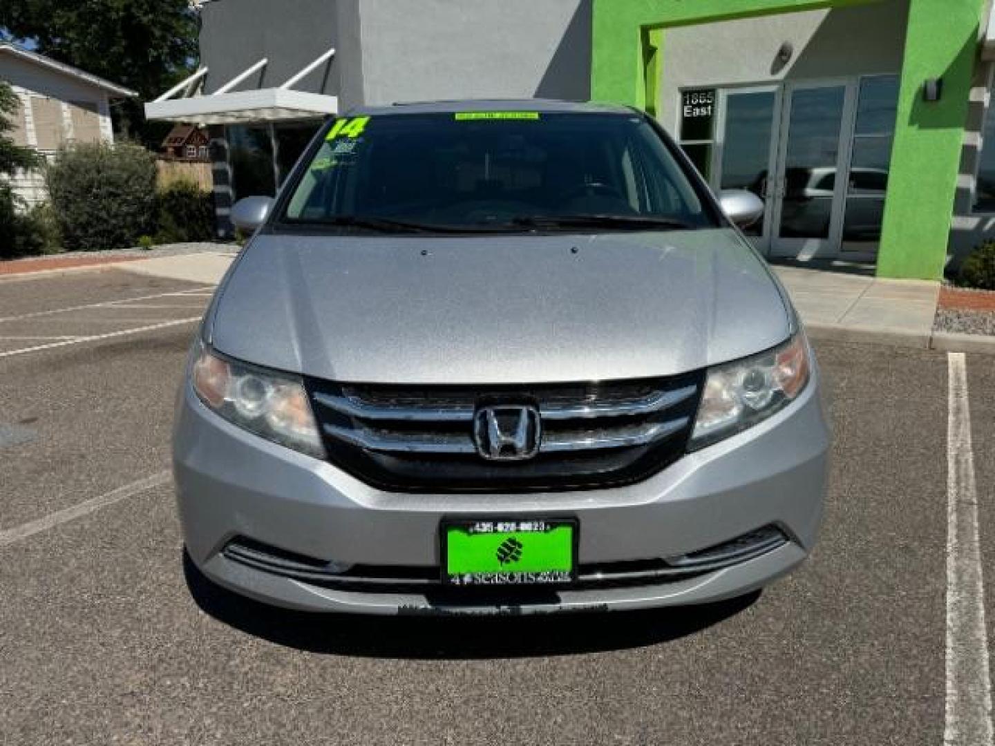 2014 Alabaster Silver Metallic /Beige Honda Odyssey EX-L (5FNRL5H62EB) with an 3.5L V6 SOHC 24V engine, 6-Speed Automatic transmission, located at 940 North Main Street, Cedar City, UT, 84720, (435) 628-0023, 37.692936, -113.061897 - We specialize in helping ALL people get the best financing available. No matter your credit score, good, bad or none we can get you an amazing rate. Had a bankruptcy, divorce, or repossessions? We give you the green light to get your credit back on the road. Low down and affordable payments that fit - Photo#1