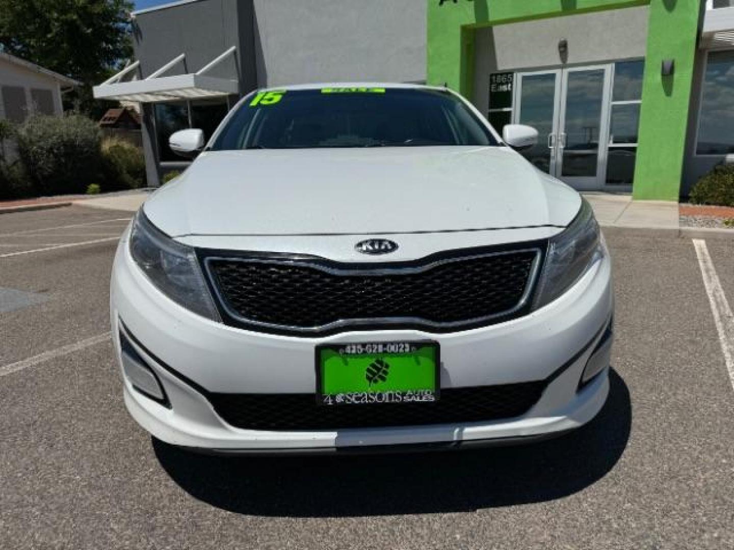 2015 Snow White Pearl /Black Interior Kia Optima EX (5XXGN4A79FG) with an 2.4L L4 DOHC 16V engine, 6-Speed Automatic transmission, located at 940 North Main Street, Cedar City, UT, 84720, (435) 628-0023, 37.692936, -113.061897 - Photo#1