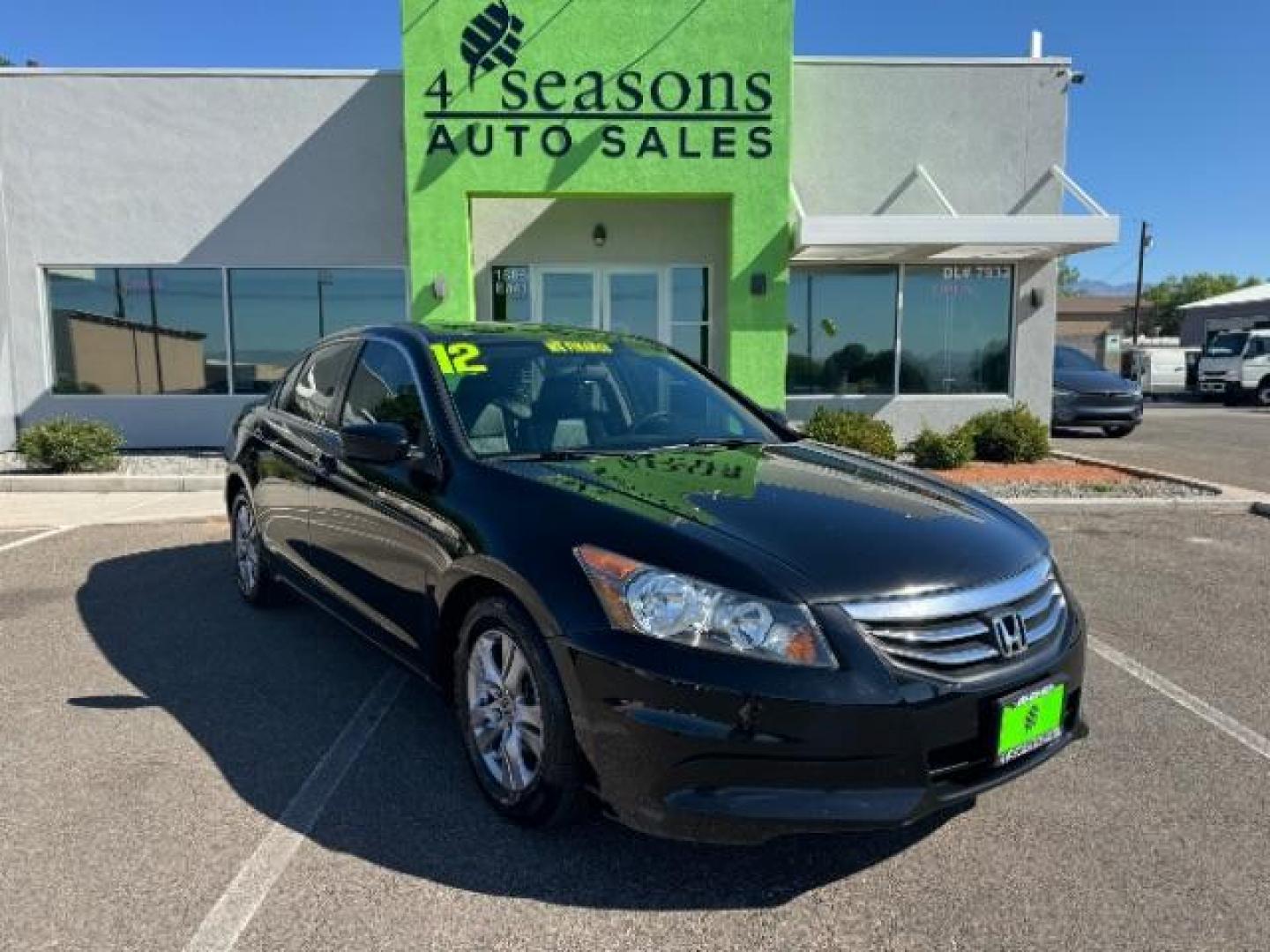 2012 Crystal Black Pearl /Black Leather Interior Honda Accord SE Sedan AT (1HGCP2F66CA) with an 2.4L L4 DOHC 16V engine, 5-Speed Automatic transmission, located at 1865 East Red Hills Pkwy, St. George, 84770, (435) 628-0023, 37.120850, -113.543640 - Photo#0