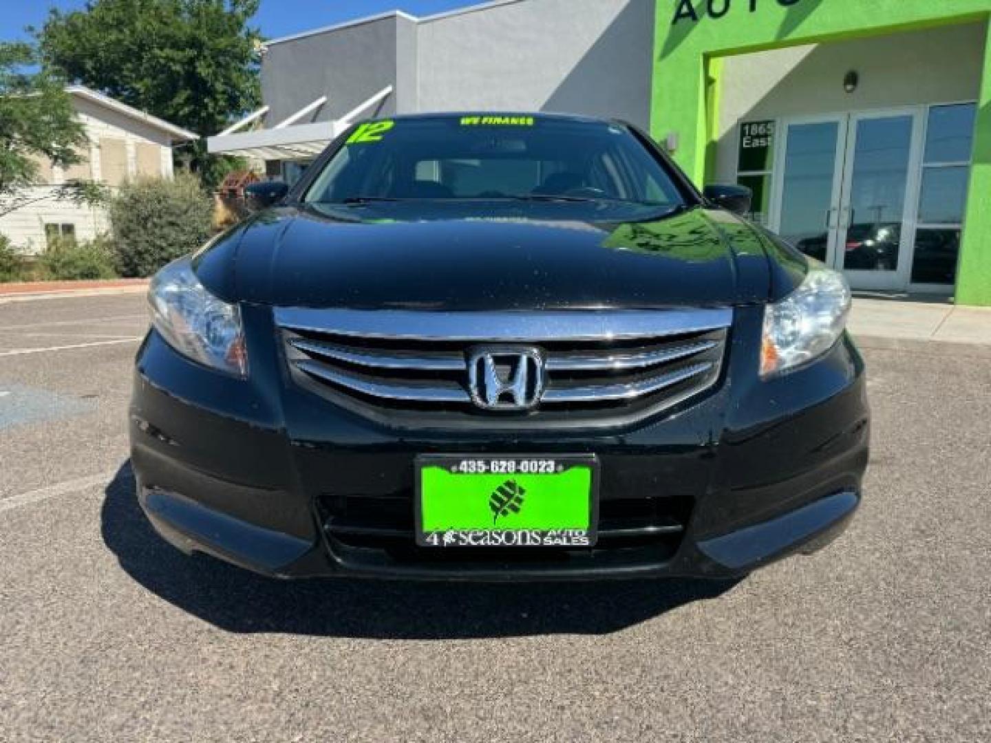 2012 Crystal Black Pearl /Black Leather Interior Honda Accord SE Sedan AT (1HGCP2F66CA) with an 2.4L L4 DOHC 16V engine, 5-Speed Automatic transmission, located at 1865 East Red Hills Pkwy, St. George, 84770, (435) 628-0023, 37.120850, -113.543640 - Photo#1