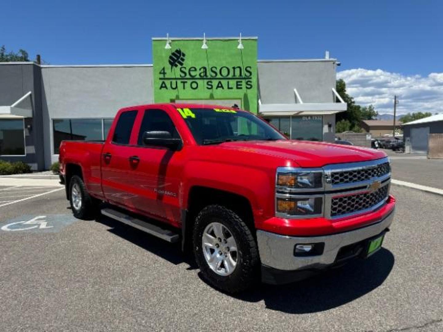 2014 Victory Red /Jet Black Chevrolet Silverado 1500 1LT Double Cab 4WD (1GCVKREC8EZ) with an 5.3L V8 OHV 16V engine, 6-Speed Automatic transmission, located at 1865 East Red Hills Pkwy, St. George, 84770, (435) 628-0023, 37.120850, -113.543640 - Photo#0