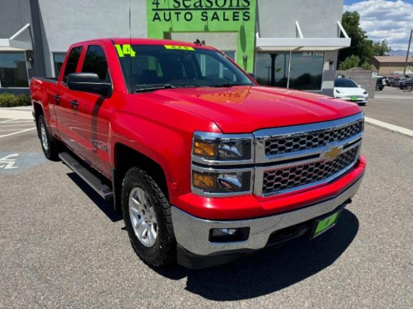 2014 Victory Red /Jet Black Chevrolet Silverado 1500 1LT Double Cab 4WD (1GCVKREC8EZ) with an 5.3L V8 OHV 16V engine, 6-Speed Automatic transmission, located at 1865 East Red Hills Pkwy, St. George, 84770, (435) 628-0023, 37.120850, -113.543640 - Photo#1