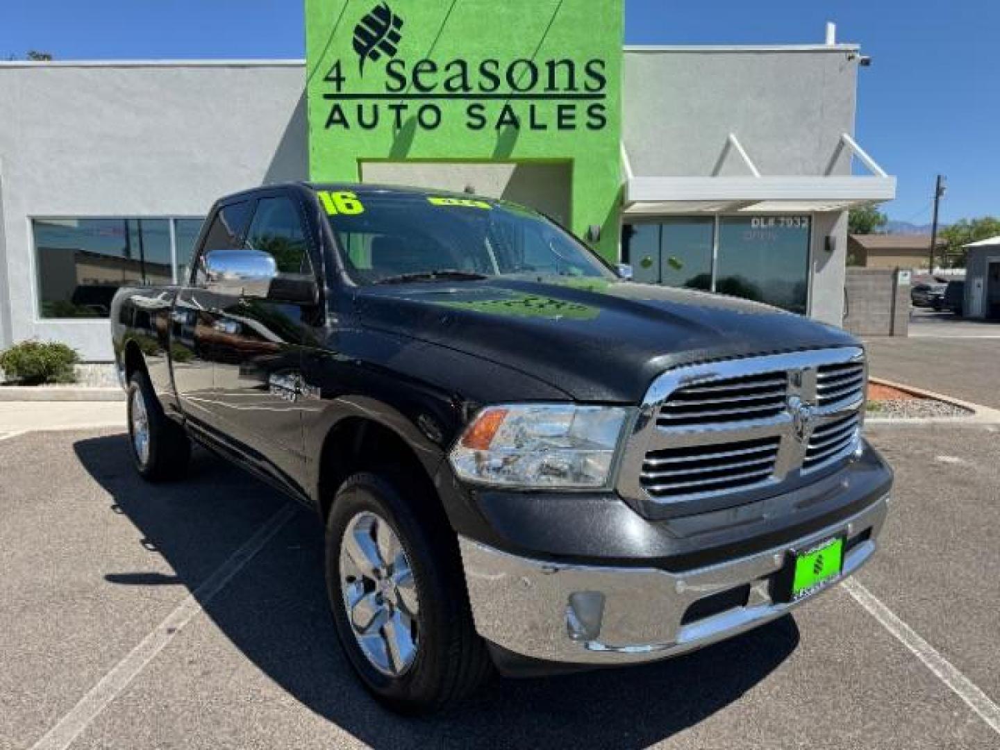 2016 Black Clear Coat RAM 1500 SLT Quad Cab 4WD (1C6RR7GT9GS) with an 5.7L V8 OHV 16V engine, 8-Speed Automatic transmission, located at 1865 East Red Hills Pkwy, St. George, 84770, (435) 628-0023, 37.120850, -113.543640 - Photo#0