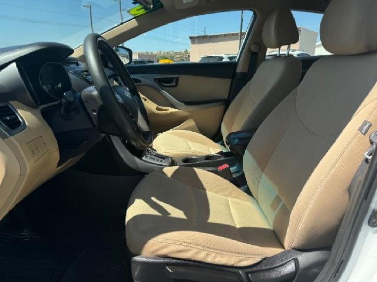 2013 White /Beige Leather Interior Hyundai Elantra Limited (5NPDH4AE3DH) with an 1.8L L4 DOHC 16V engine, 6-Speed Automatic transmission, located at 940 North Main Street, Cedar City, UT, 84720, (435) 628-0023, 37.692936, -113.061897 - Photo#10