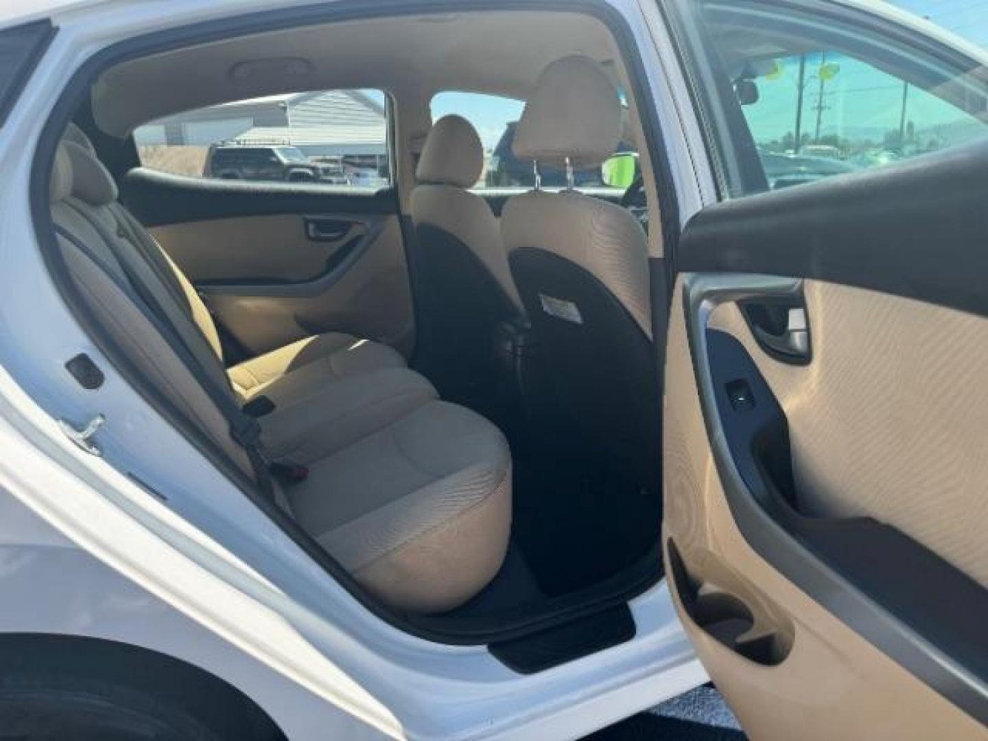 2013 White /Beige Leather Interior Hyundai Elantra Limited (5NPDH4AE3DH) with an 1.8L L4 DOHC 16V engine, 6-Speed Automatic transmission, located at 940 North Main Street, Cedar City, UT, 84720, (435) 628-0023, 37.692936, -113.061897 - Photo#23