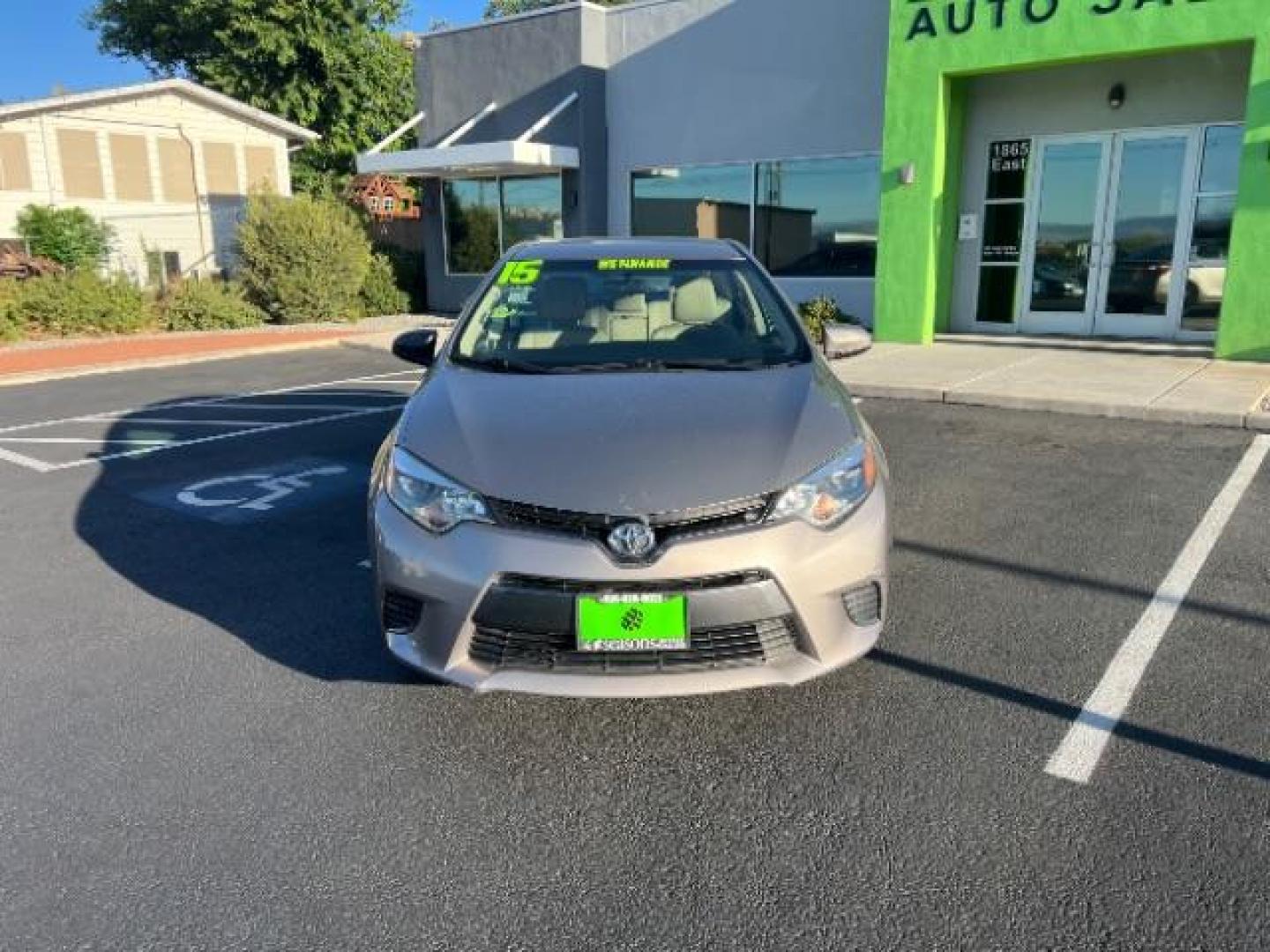 2015 Black Sand Pearl /Steel Grey Fabric, cloth Toyota Corolla L 4-Speed AT (2T1BURHE2FC) with an 1.8L L4 DOHC 16V engine, 4-Speed Automatic transmission, located at 1865 East Red Hills Pkwy, St. George, 84770, (435) 628-0023, 37.120850, -113.543640 - Photo#1