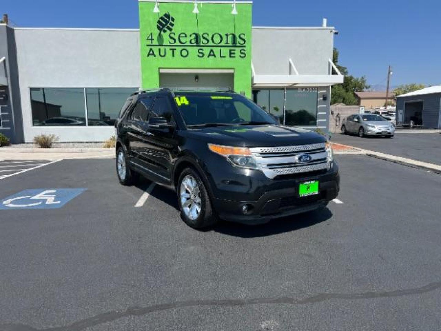 2014 Dark Side /Charcoal Black Ford Explorer XLT FWD (1FM5K7D87EG) with an 3.5L V6 DOHC 24V engine, 6-Speed Automatic transmission, located at 940 North Main Street, Cedar City, UT, 84720, (435) 628-0023, 37.692936, -113.061897 - Photo#0