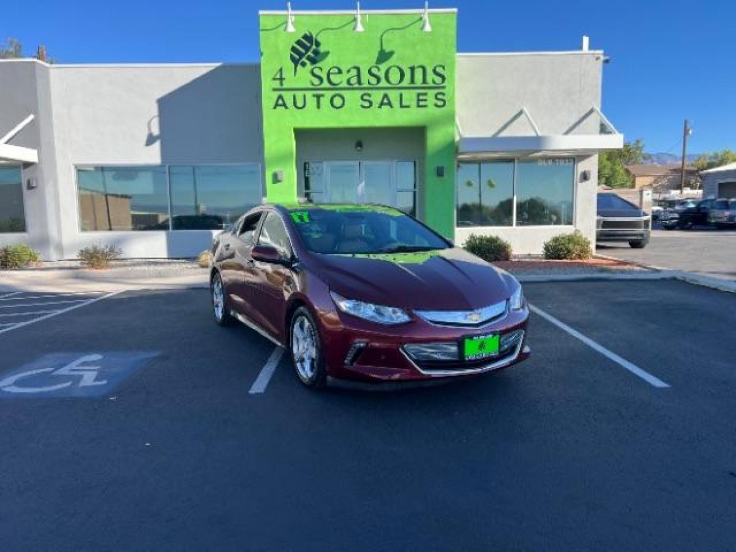 2017 Siren Red Tintcoat /Jet Black/Brandy, leather Chevrolet Volt Premier (1G1RD6S55HU) with an 1.5L L4 DOHC 16V PLUG-IN HYBRID engine, Continuously Variable Transmission transmission, located at 1865 East Red Hills Pkwy, St. George, 84770, (435) 628-0023, 37.120850, -113.543640 - Photo#0