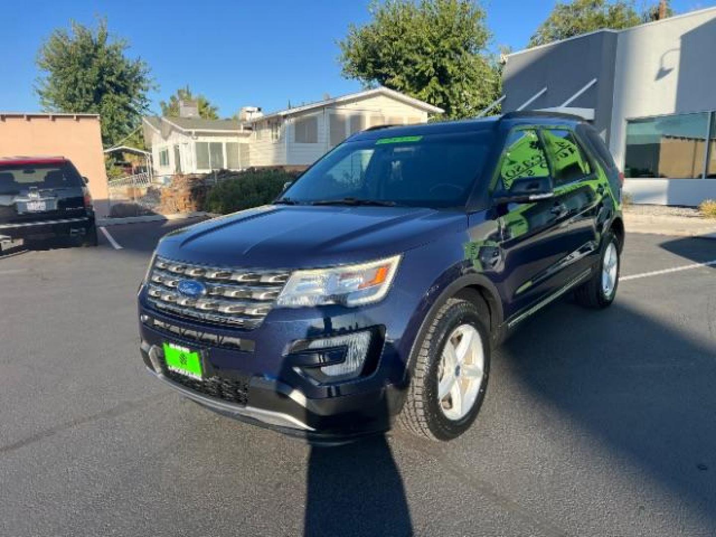 2017 Blue Jeans Metallic /Dark Earth w/Ebony Black, leather/sueded microfibe Ford Explorer XLT 4WD (1FM5K8D80HG) with an 3.5L V6 DOHC 24V engine, 6-Speed Automatic transmission, located at 940 North Main Street, Cedar City, UT, 84720, (435) 628-0023, 37.692936, -113.061897 - Photo#2