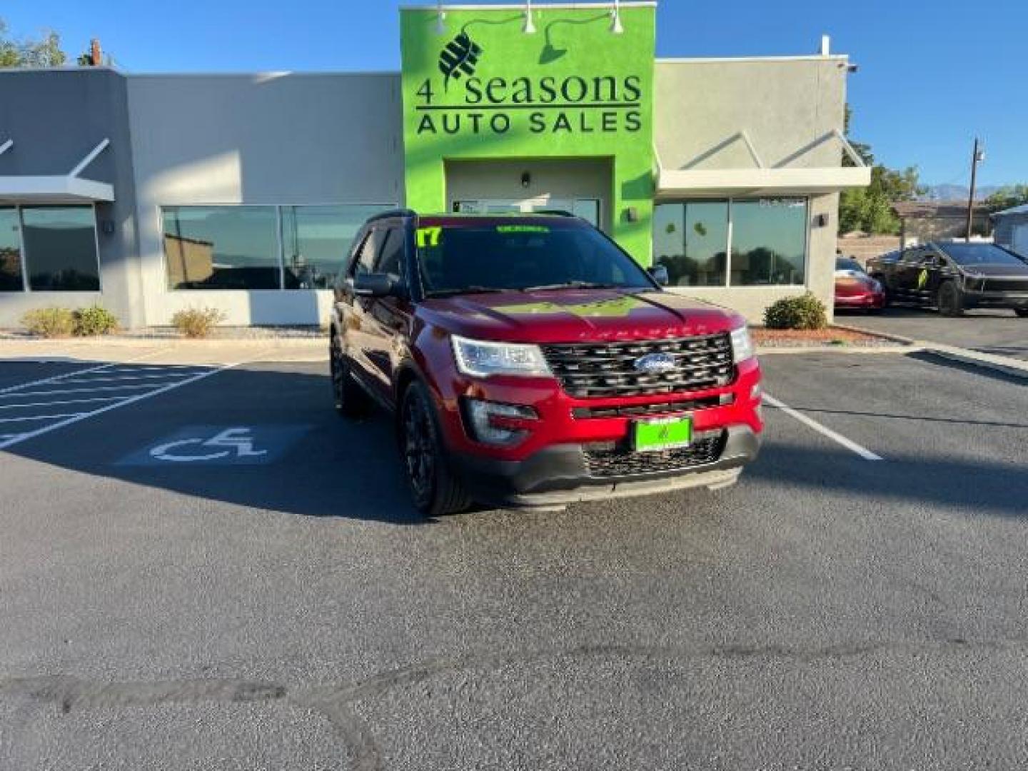 2017 Ruby Red Metallic Tinted Clearcoat /Dark Earth w/Ebony Black, leather/sueded microfibe Ford Explorer XLT FWD (1FM5K7D89HG) with an 3.5L V6 DOHC 24V engine, 6-Speed Automatic transmission, located at 940 North Main Street, Cedar City, UT, 84720, (435) 628-0023, 37.692936, -113.061897 - We specialize in helping ALL people get the best financing available. No matter your credit score, good, bad or none we can get you an amazing rate. Had a bankruptcy, divorce, or repossessions? We give you the green light to get your credit back on the road. Low down and affordable payments that fit - Photo#0