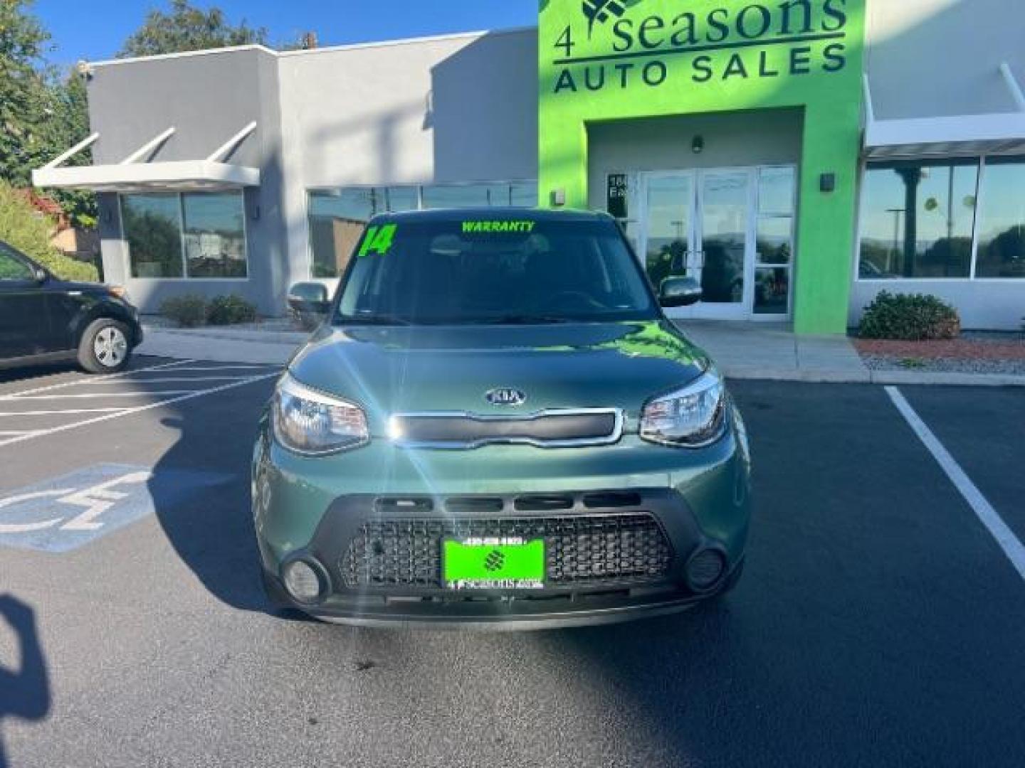 2014 Clover Green /Black Kia Soul + (KNDJP3A5XE7) with an 2.0L L4 DOHC 16V engine, 6-Speed Automatic transmission, located at 940 North Main Street, Cedar City, UT, 84720, (435) 628-0023, 37.692936, -113.061897 - We specialize in helping ALL people get the best financing available. No matter your credit score, good, bad or none we can get you an amazing rate. Had a bankruptcy, divorce, or repossessions? We give you the green light to get your credit back on the road. Low down and affordable payments that fit - Photo#1