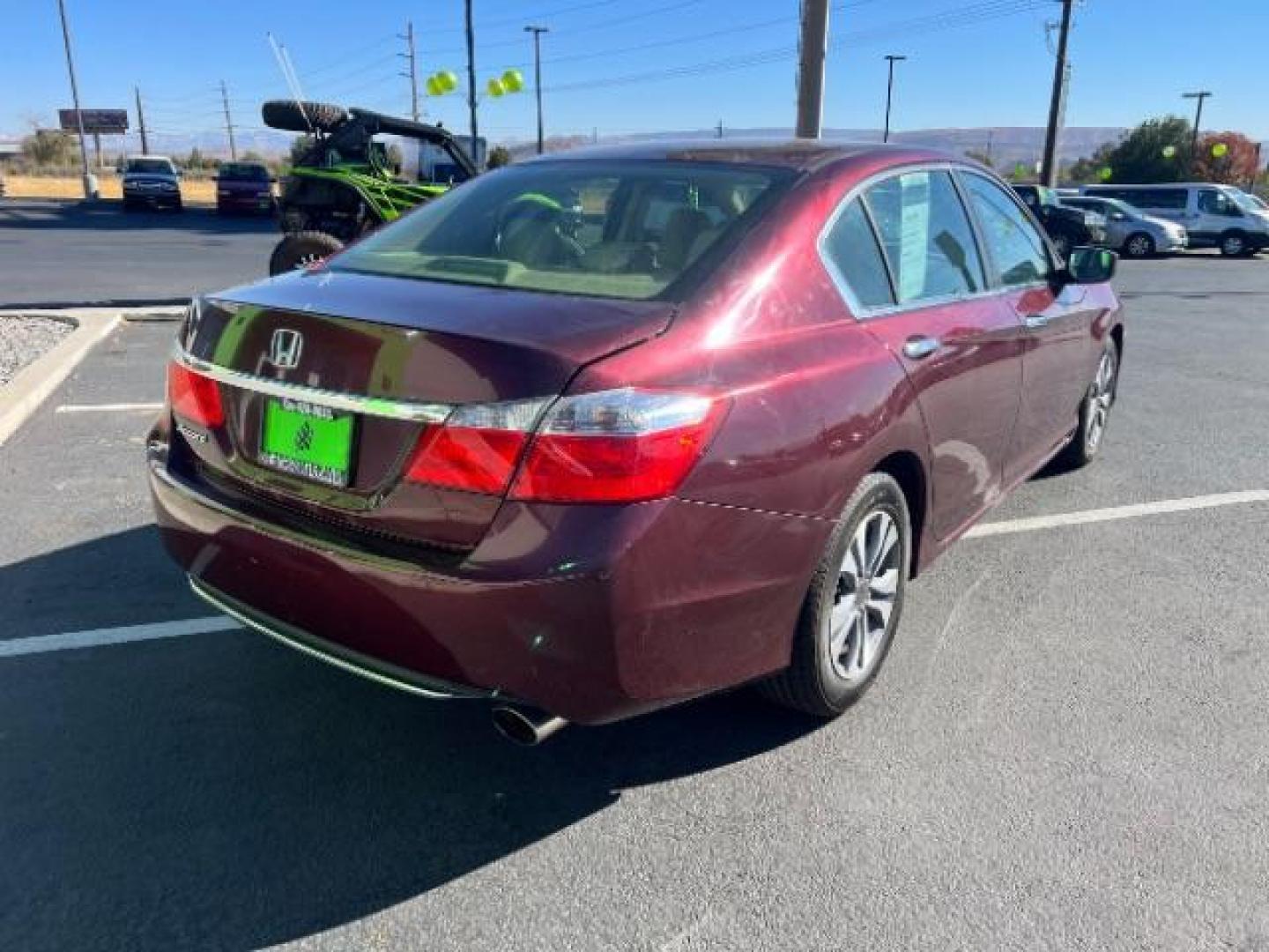 2014 Maroon /Black Interior Honda Accord LX Sedan CVT (1HGCR2F39EA) with an 2.4L L4 DOHC 16V engine, Continuously Variable Transmission transmission, located at 1865 East Red Hills Pkwy, St. George, 84770, (435) 628-0023, 37.120850, -113.543640 - We specialize in helping ALL people get the best financing available. No matter your credit score, good, bad or none we can get you an amazing rate. Had a bankruptcy, divorce, or repossessions? We give you the green light to get your credit back on the road. Low down and affordable payments that fit - Photo#6