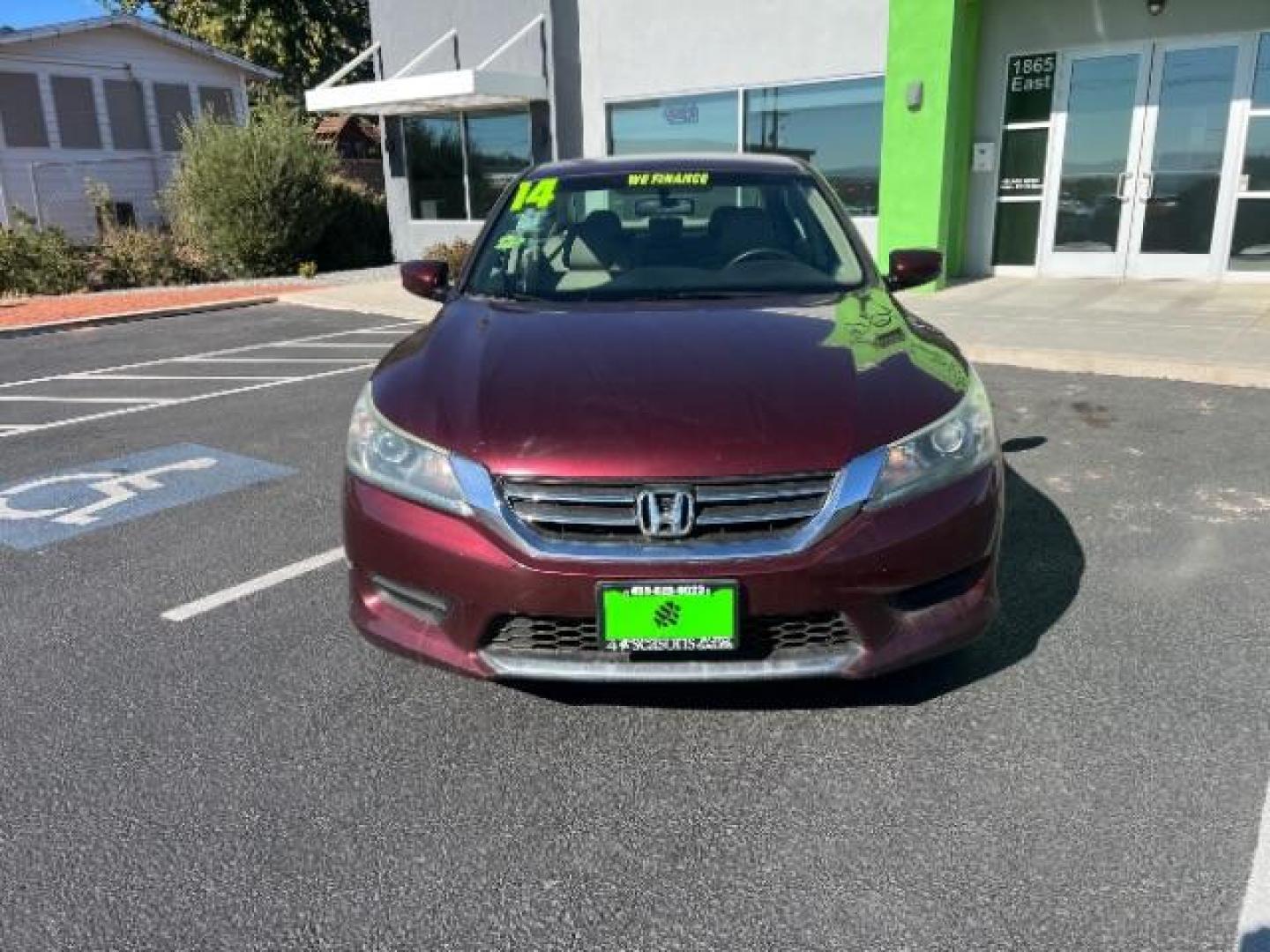 2014 Maroon /Black Interior Honda Accord LX Sedan CVT (1HGCR2F39EA) with an 2.4L L4 DOHC 16V engine, Continuously Variable Transmission transmission, located at 1865 East Red Hills Pkwy, St. George, 84770, (435) 628-0023, 37.120850, -113.543640 - We specialize in helping ALL people get the best financing available. No matter your credit score, good, bad or none we can get you an amazing rate. Had a bankruptcy, divorce, or repossessions? We give you the green light to get your credit back on the road. Low down and affordable payments that fit - Photo#1