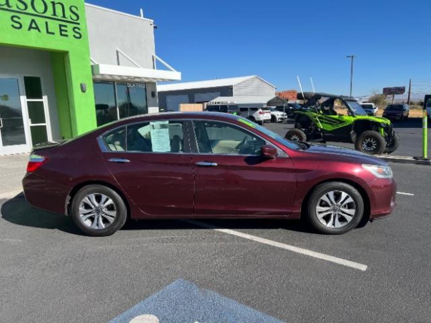 2014 Maroon /Black Interior Honda Accord LX Sedan CVT (1HGCR2F39EA) with an 2.4L L4 DOHC 16V engine, Continuously Variable Transmission transmission, located at 1865 East Red Hills Pkwy, St. George, 84770, (435) 628-0023, 37.120850, -113.543640 - We specialize in helping ALL people get the best financing available. No matter your credit score, good, bad or none we can get you an amazing rate. Had a bankruptcy, divorce, or repossessions? We give you the green light to get your credit back on the road. Low down and affordable payments that fit - Photo#7