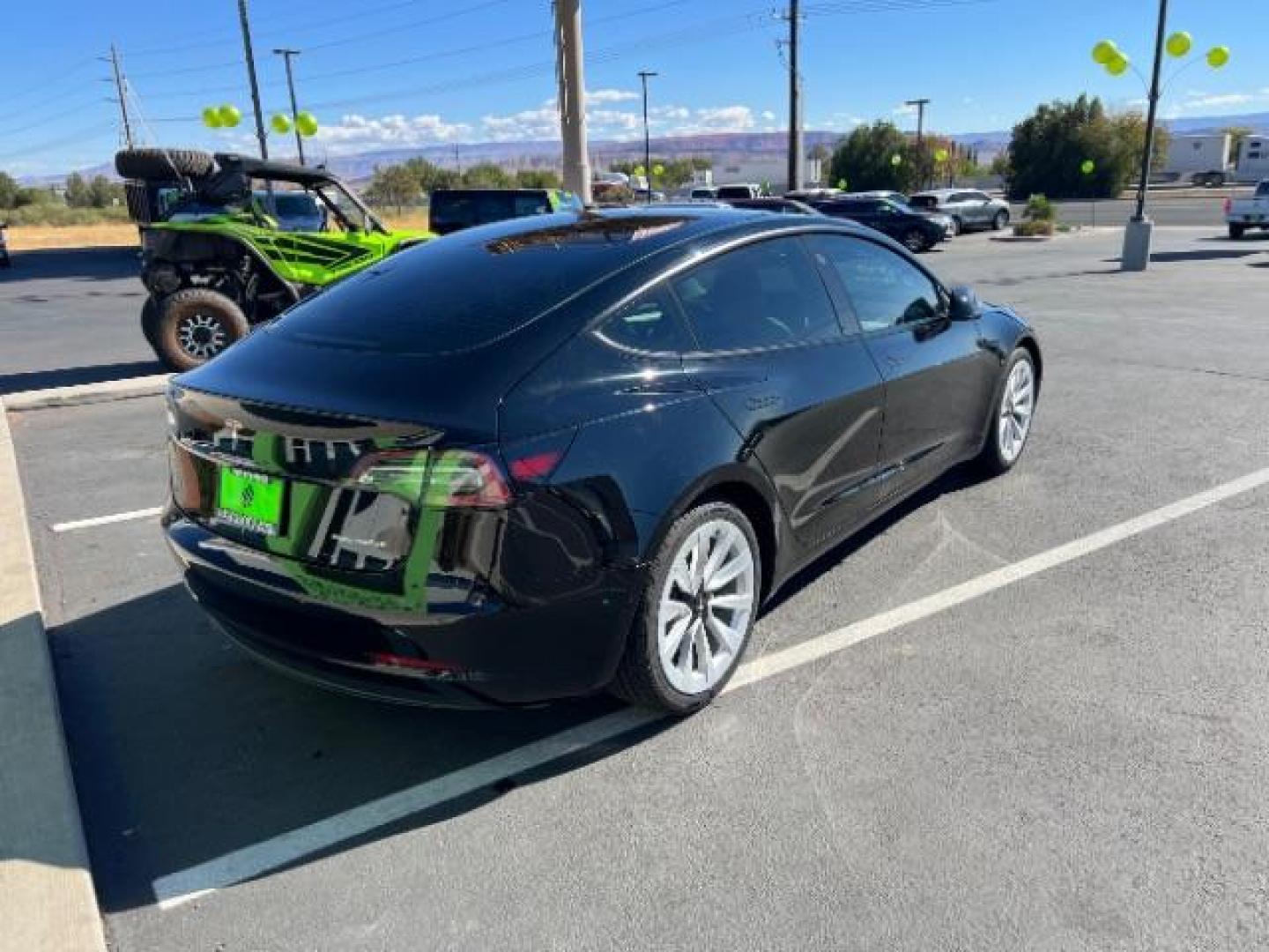 2021 Solid Black /Black and White Tesla Model 3 Long Range (5YJ3E1EB9MF) with an ELECTRIC engine, 1-Speed Automatic transmission, located at 1865 East Red Hills Pkwy, St. George, 84770, (435) 628-0023, 37.120850, -113.543640 - Photo#6