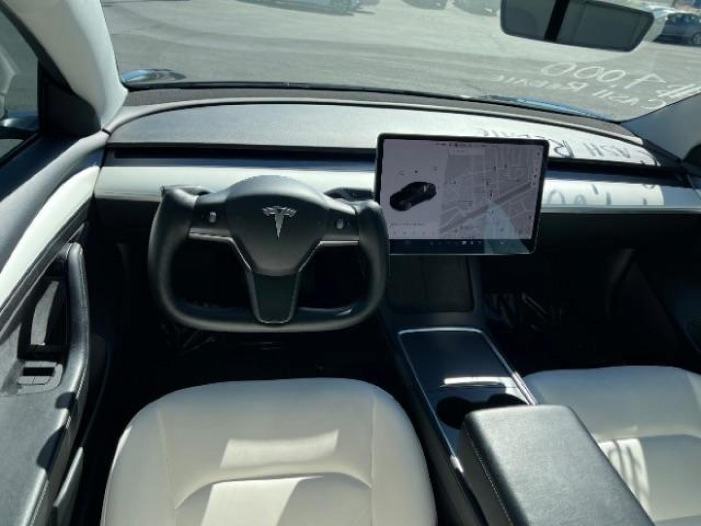 2021 Solid Black /Black and White Tesla Model 3 Long Range (5YJ3E1EB9MF) with an ELECTRIC engine, 1-Speed Automatic transmission, located at 1865 East Red Hills Pkwy, St. George, 84770, (435) 628-0023, 37.120850, -113.543640 - Photo#16