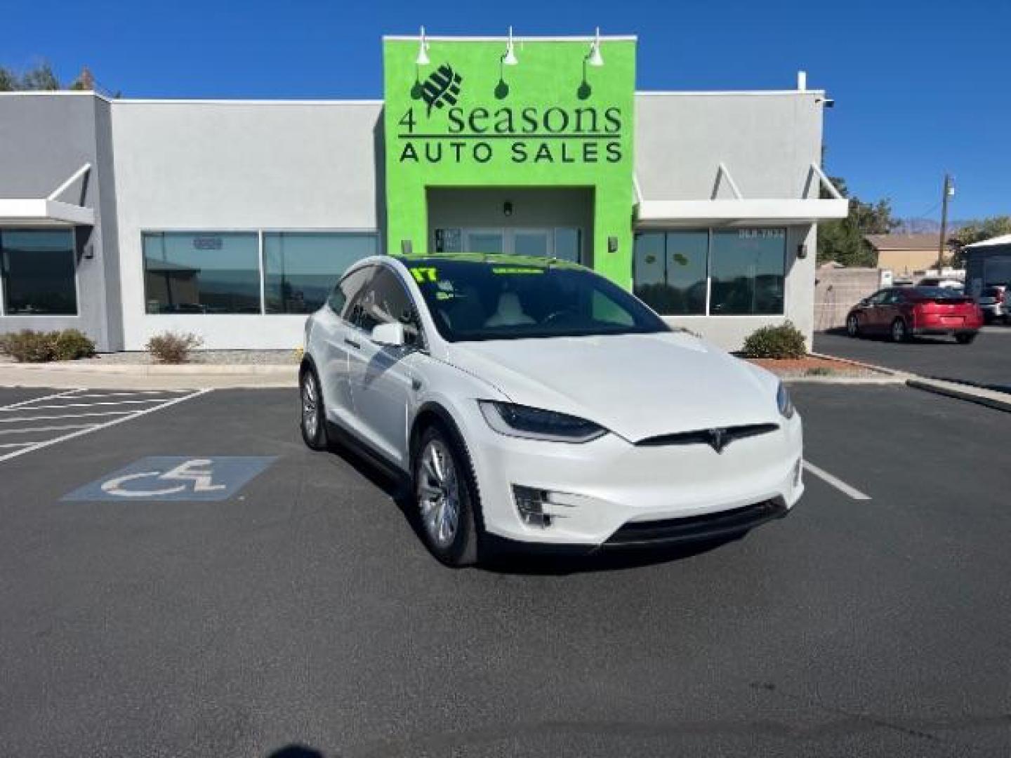 2017 Pearl White Multi-Coat /White, leather Tesla Model X 100D (5YJXCBE26HF) with an ELECTRIC engine, 1-Speed Automatic transmission, located at 1865 East Red Hills Pkwy, St. George, 84770, (435) 628-0023, 37.120850, -113.543640 - Photo#0