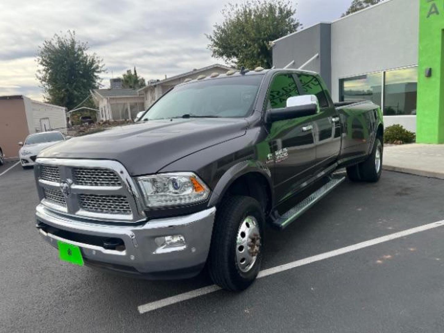 2017 Grey /Black/Diesel Gray, vinyl RAM 3500 Laramie Crew Cab LWB 4WD DRW (3C63RRJL2HG) with an 6.7L L6 OHV 24V TURBO DIESEL engine, 6-Speed Automatic transmission, located at 1865 East Red Hills Pkwy, St. George, 84770, (435) 628-0023, 37.120850, -113.543640 - 4x4, Low miles, 100 Gallon Aux Gas Tank, Very clean. We can help you get financing. Call or stop by! - Photo#2