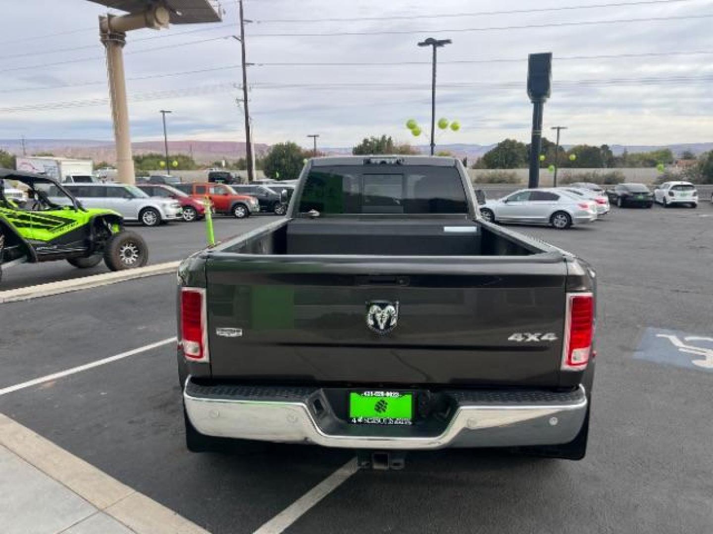 2017 Grey /Black/Diesel Gray, vinyl RAM 3500 Laramie Crew Cab LWB 4WD DRW (3C63RRJL2HG) with an 6.7L L6 OHV 24V TURBO DIESEL engine, 6-Speed Automatic transmission, located at 1865 East Red Hills Pkwy, St. George, 84770, (435) 628-0023, 37.120850, -113.543640 - 4x4, Low miles, 100 Gallon Aux Gas Tank, Very clean. We can help you get financing. Call or stop by! - Photo#5