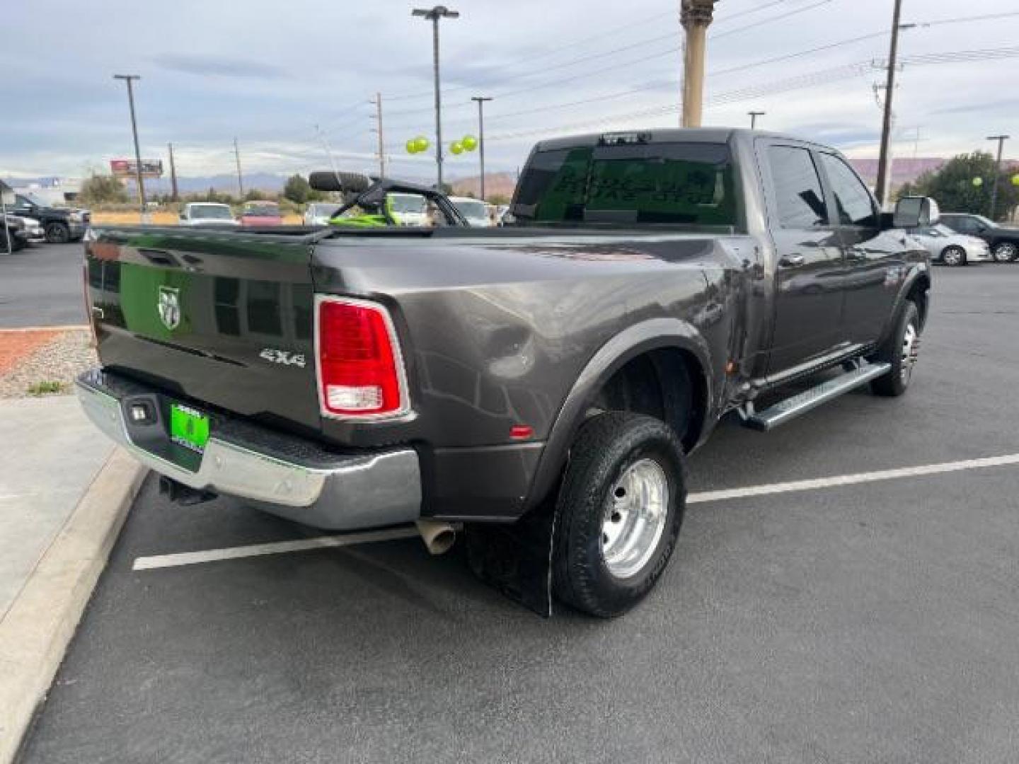 2017 Grey /Black/Diesel Gray, vinyl RAM 3500 Laramie Crew Cab LWB 4WD DRW (3C63RRJL2HG) with an 6.7L L6 OHV 24V TURBO DIESEL engine, 6-Speed Automatic transmission, located at 1865 East Red Hills Pkwy, St. George, 84770, (435) 628-0023, 37.120850, -113.543640 - 4x4, Low miles, 100 Gallon Aux Gas Tank, Very clean. We can help you get financing. Call or stop by! - Photo#6