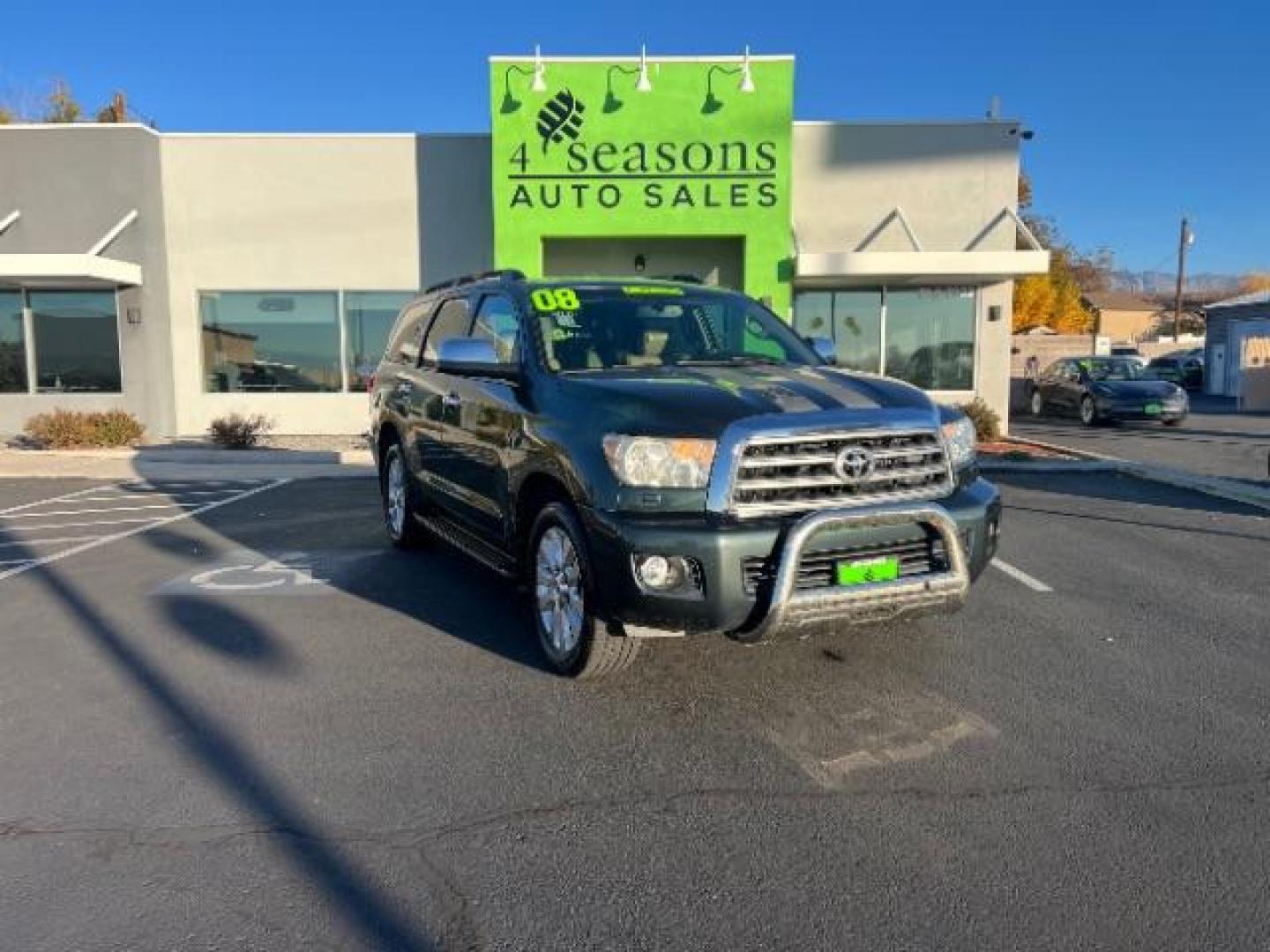 2008 Timberland Mica /Sand Beige Leather Interior Toyota Sequoia Plantium 2WD (5TDZY67A78S) with an 4.7L V8 DOHC 32V engine, 6-Speed Automatic transmission, located at 1865 East Red Hills Pkwy, St. George, 84770, (435) 628-0023, 37.120850, -113.543640 - We specialize in helping ALL people get the best financing available. No matter your credit score, good, bad or none we can get you an amazing rate. Had a bankruptcy, divorce, or repossessions? We give you the green light to get your credit back on the road. Low down and affordable payments that fit - Photo#0