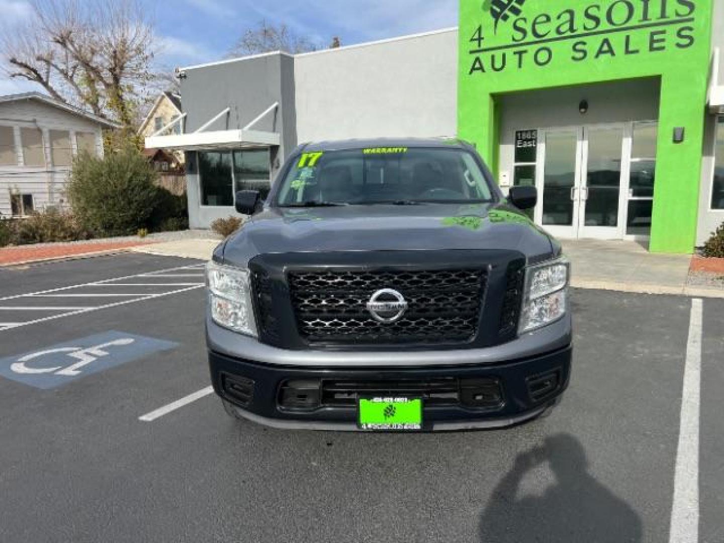 2017 Gun Metallic /Black, cloth Nissan Titan S Crew Cab 4WD (1N6AA1EJ6HN) with an 5.6L V8 DOHC 32V engine, 6-Speed Automatic transmission, located at 940 North Main Street, Cedar City, UT, 84720, (435) 628-0023, 37.692936, -113.061897 - We specialize in helping ALL people get the best financing available. No matter your credit score, good, bad or none we can get you an amazing rate. Had a bankruptcy, divorce, or repossessions? We give you the green light to get your credit back on the road. Low down and affordable payments that fit - Photo#1