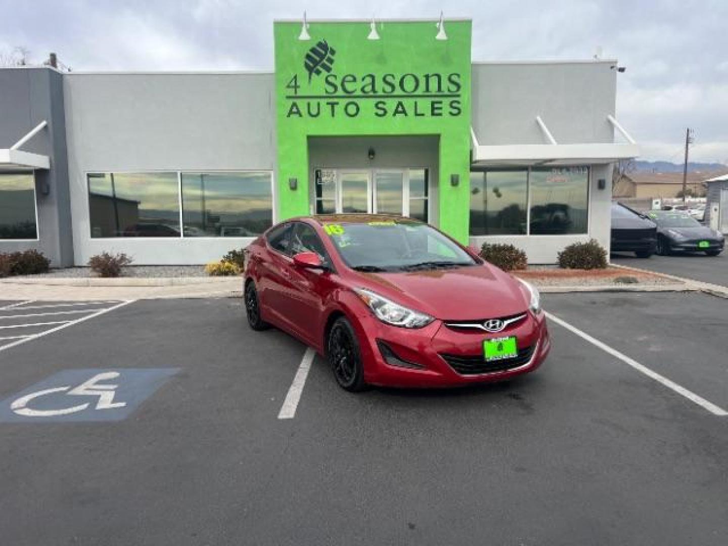 2016 Geranium Red /Black Leather, leather Hyundai Elantra Limited (KMHDH4AE5GU) with an 1.8L L4 DOHC 16V engine, 6-Speed Automatic transmission, located at 940 North Main Street, Cedar City, UT, 84720, (435) 628-0023, 37.692936, -113.061897 - We specialize in helping ALL people get the best financing available. No matter your credit score, good, bad or none we can get you an amazing rate. Had a bankruptcy, divorce, or repossessions? We give you the green light to get your credit back on the road. Low down and affordable payments that fit - Photo#0