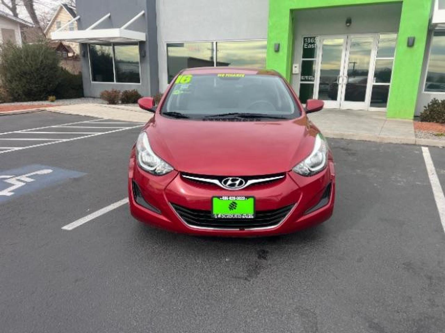 2016 Geranium Red /Black Leather, leather Hyundai Elantra Limited (KMHDH4AE5GU) with an 1.8L L4 DOHC 16V engine, 6-Speed Automatic transmission, located at 940 North Main Street, Cedar City, UT, 84720, (435) 628-0023, 37.692936, -113.061897 - We specialize in helping ALL people get the best financing available. No matter your credit score, good, bad or none we can get you an amazing rate. Had a bankruptcy, divorce, or repossessions? We give you the green light to get your credit back on the road. Low down and affordable payments that fit - Photo#1