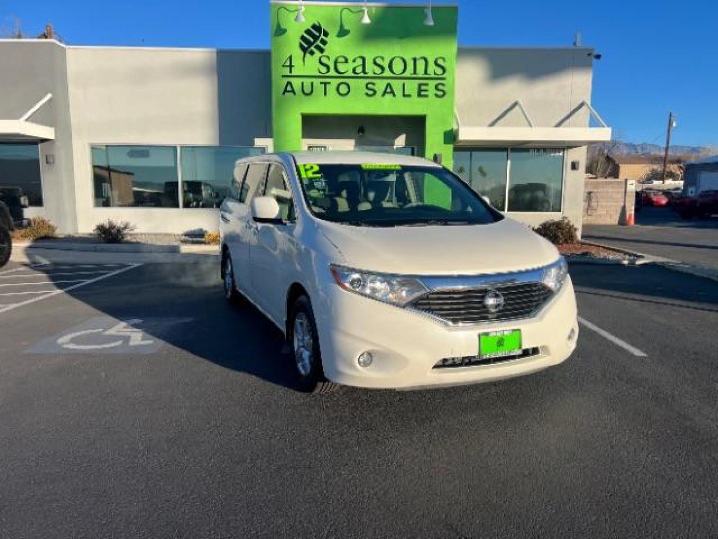 2012 White Pearl /Beige Cloth Interior Nissan Quest 3.5 SV (JN8AE2KP0C9) with an 3.5L V6 DOHC 24V engine, Continuously Variable Transmission transmission, located at 1865 East Red Hills Pkwy, St. George, 84770, (435) 628-0023, 37.120850, -113.543640 - Photo#0