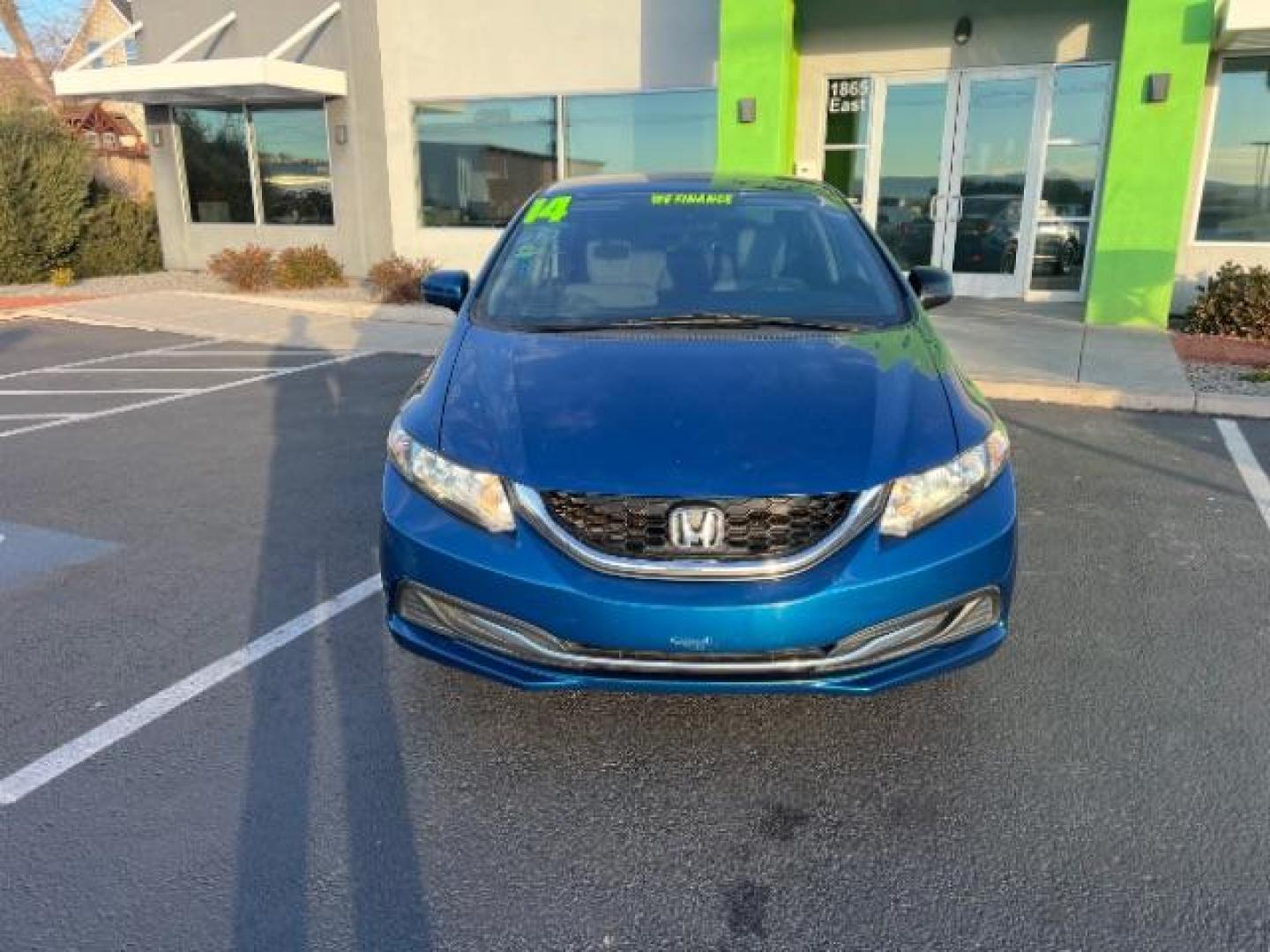 2014 Dyno Blue Pearl /Gray Honda Civic LX Sedan CVT (19XFB2F58EE) with an 1.8L L4 SOHC 16V engine, Continuously Variable Transmission transmission, located at 1865 East Red Hills Pkwy, St. George, 84770, (435) 628-0023, 37.120850, -113.543640 - Photo#1