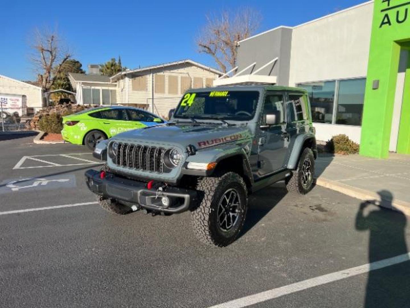 2024 Anvil Clear Coat /Black Jeep Wrangler Rubicon (1C4PJXCG6RW) with an 3.6L V6 DOHC 24V engine, 6-Speed Manual transmission, located at 1865 East Red Hills Pkwy, St. George, 84770, (435) 628-0023, 37.120850, -113.543640 - Beautiful near new, rare 2Dr RUBICON X, With flat tow hitch installed. Leather, heated seats, Loaded! Quick Order Package 24Y Rubicon X - Photo#2