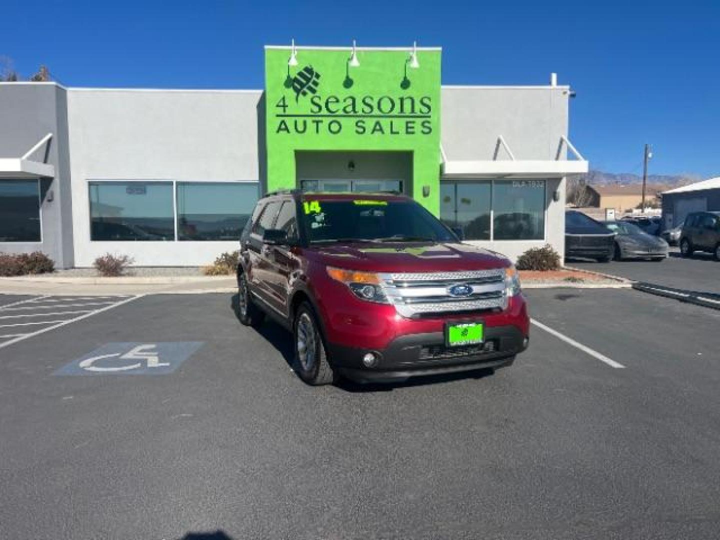 2014 Ruby Red Met Tinted CC /Charcoal Black Ford Explorer XLT FWD (1FM5K7D87EG) with an 3.5L V6 DOHC 24V engine, 6-Speed Automatic transmission, located at 940 North Main Street, Cedar City, UT, 84720, (435) 628-0023, 37.692936, -113.061897 - We specialize in helping ALL people get the best financing available. No matter your credit score, good, bad or none we can get you an amazing rate. Had a bankruptcy, divorce, or repossessions? We give you the green light to get your credit back on the road. Low down and affordable payments that fit - Photo#0