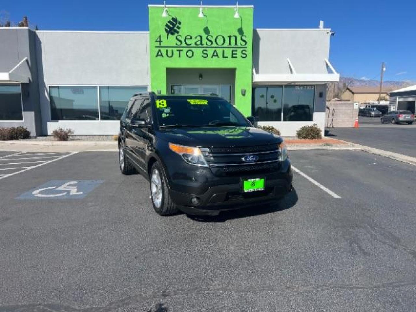 2013 Tuxedo Black Metallic /Charcoal Black Perforated Leather Interior Ford Explorer Limited FWD (1FM5K7F89DG) with an 3.5L V6 DOHC 24V engine, 6-Speed Automatic transmission, located at 1865 East Red Hills Pkwy, St. George, 84770, (435) 628-0023, 37.120850, -113.543640 - Photo#0