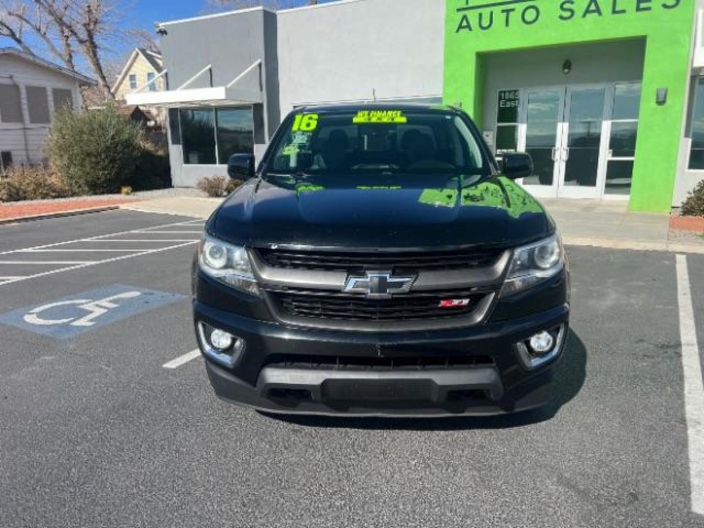 2016 Black /Black Leather Interior Chevrolet Colorado Z71 Crew Cab 4WD Long Box (1GCGTDE39G1) with an 3.6L V6 DOHC 24V GAS engine, 6-Speed Automatic transmission, located at 1865 East Red Hills Pkwy, St. George, 84770, (435) 628-0023, 37.120850, -113.543640 - We specialize in helping ALL people get the best financing available. No matter your credit score, good, bad or none we can get you an amazing rate. Had a bankruptcy, divorce, or repossessions? We give you the green light to get your credit back on the road. Low down and affordable payments that fit - Photo#1